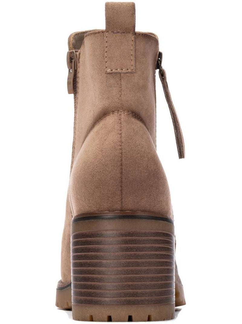 Botin diario mujer tacón medio - xti Taupe - Kiabi