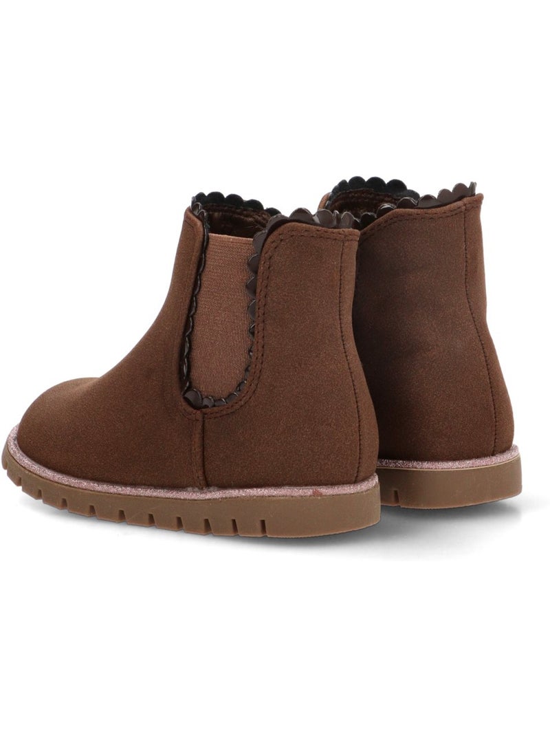 Botin diario niña suela plana - etika Marrón capuchino - Kiabi
