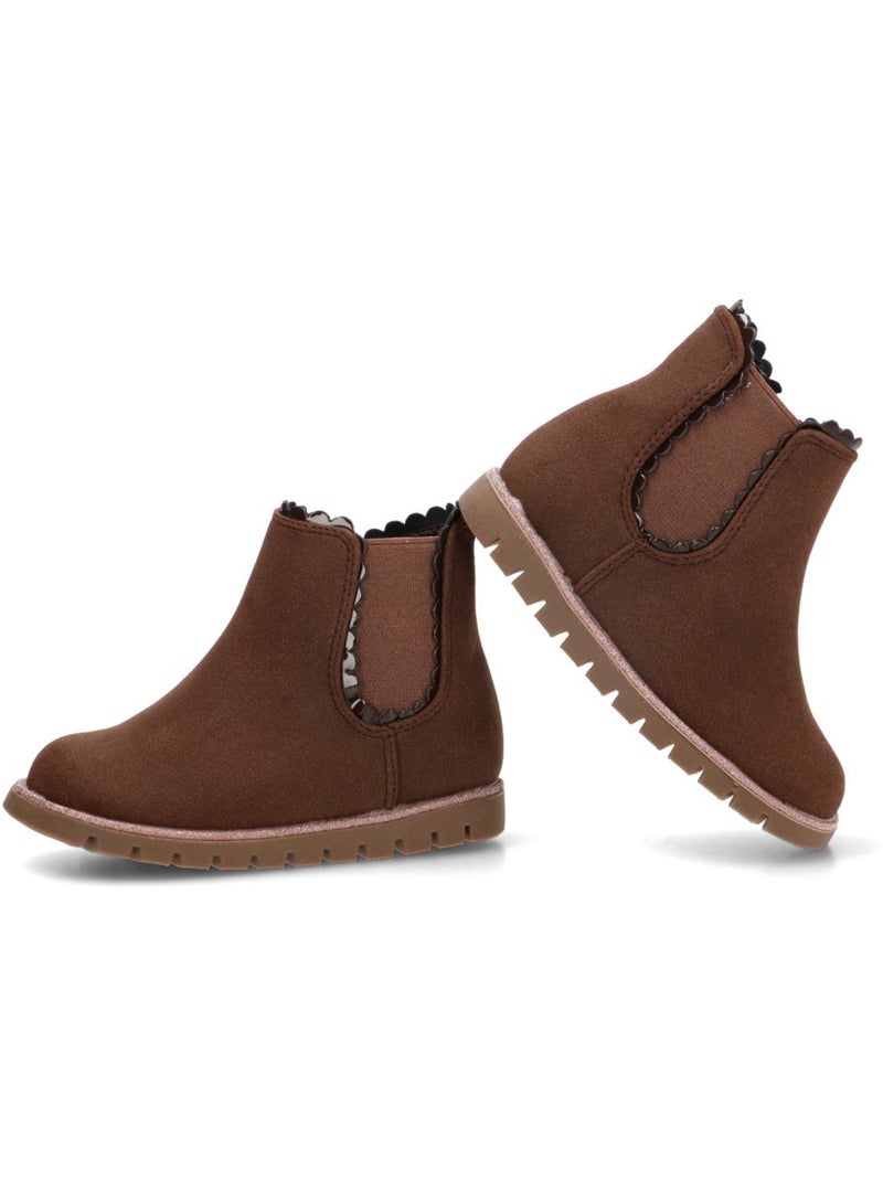 Botin diario niña suela plana - etika Marrón capuchino - Kiabi