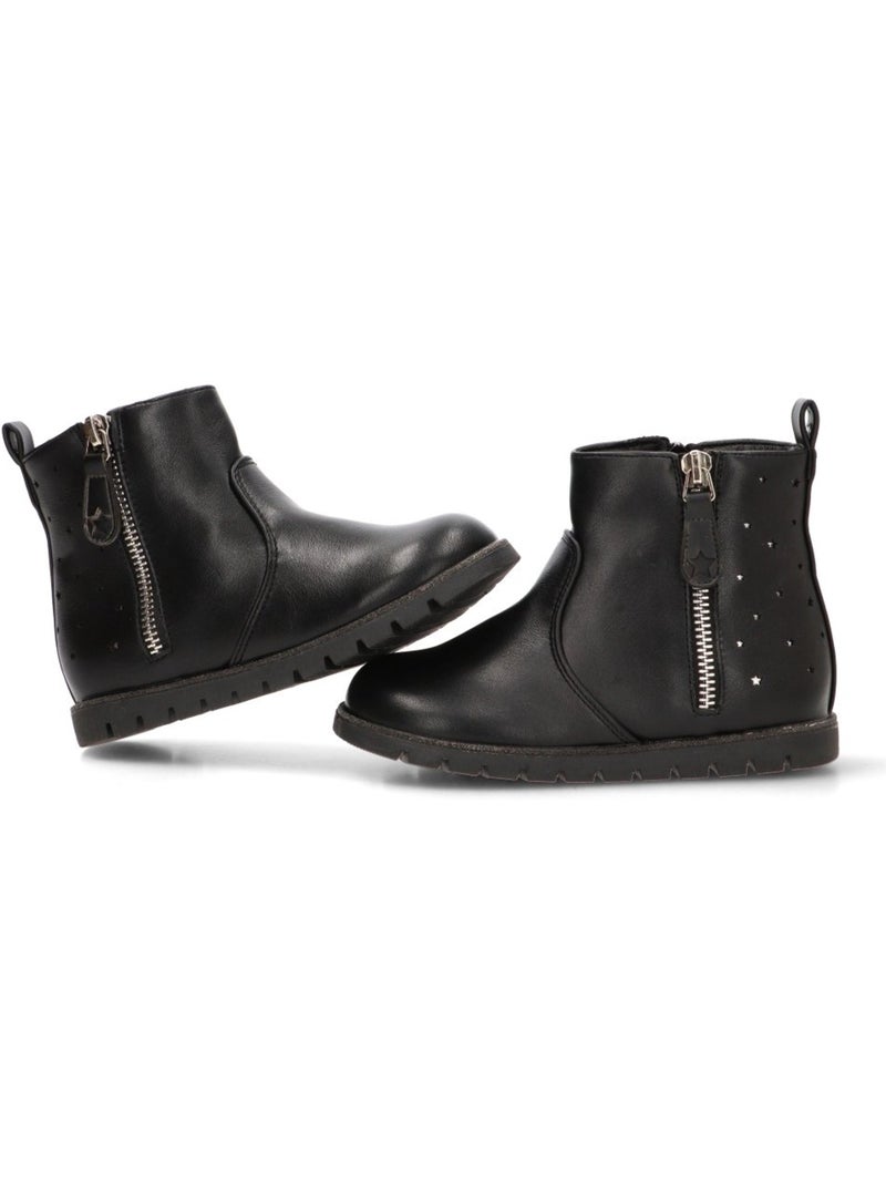 Botin diario niña suela plana - etika Negro - Kiabi