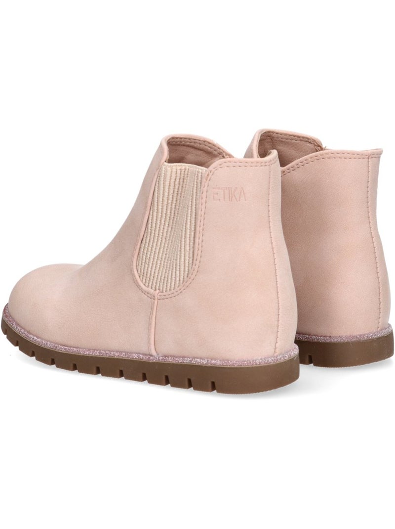 Botin Diario Niña Suela Plana - Etika Rosa - Kiabi