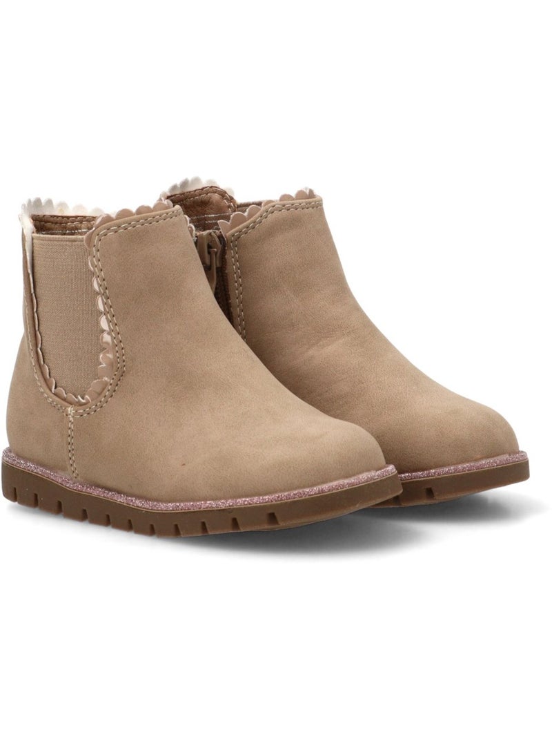 Botin diario niña suela plana - etika Taupe - Kiabi