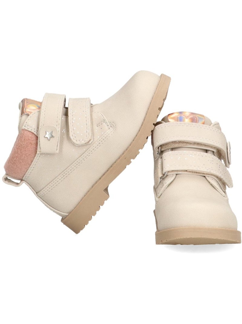 Botin Diario Niña Suela Plana - Luna Collection Beige - Kiabi