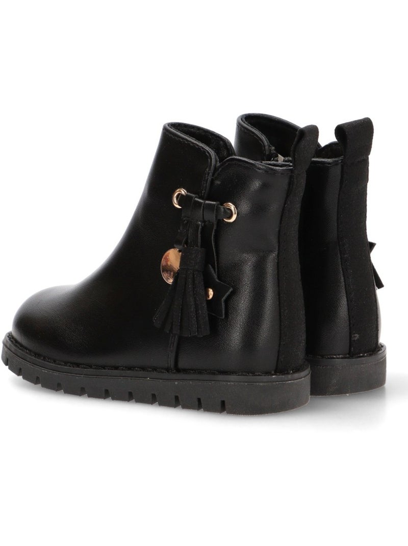 Botin diario niña suela plana - luna collection Negro - Kiabi