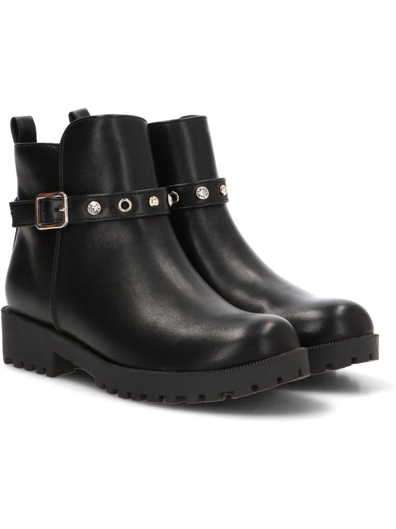 Botin diario niña suela plana - pistacho Negro - Kiabi