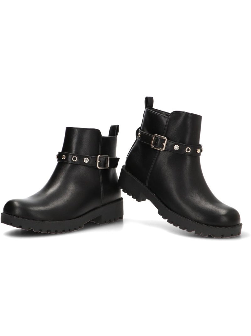 Botin diario niña suela plana - pistacho Negro - Kiabi