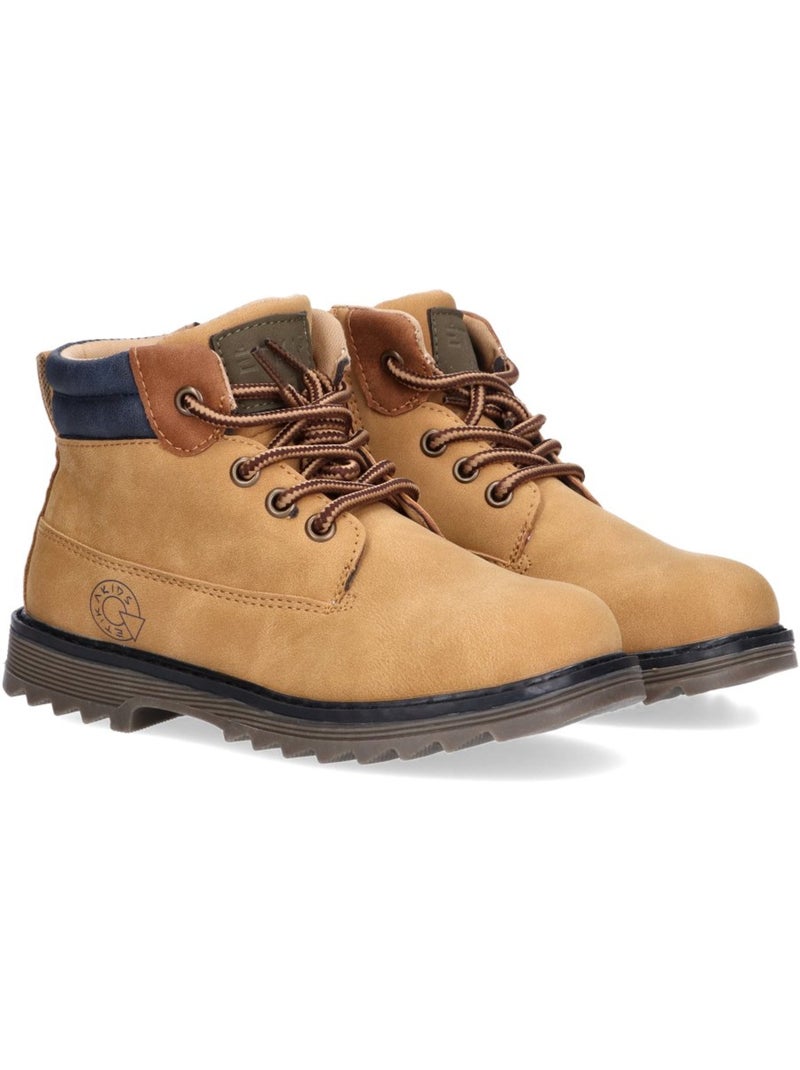 Botin diario niño tacón medio - etika Camel - Kiabi