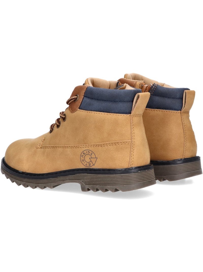 Botin diario niño tacón medio - etika Camel - Kiabi