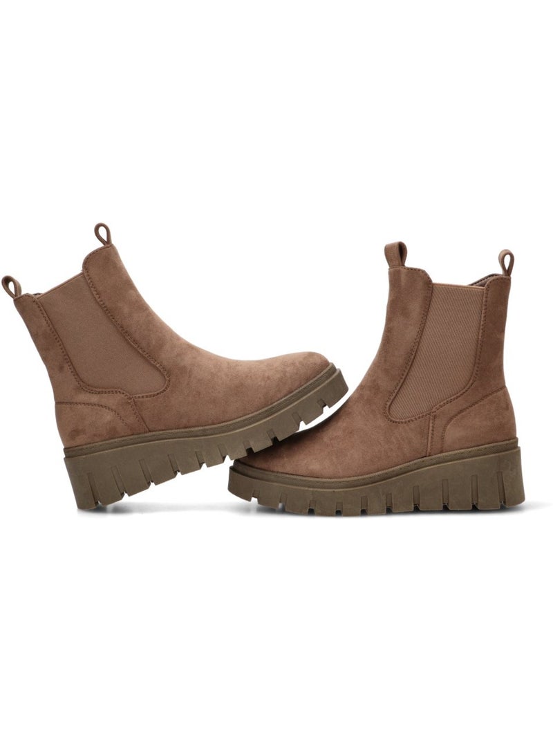 Botin militar mujer cuña media - etika Taupe - Kiabi