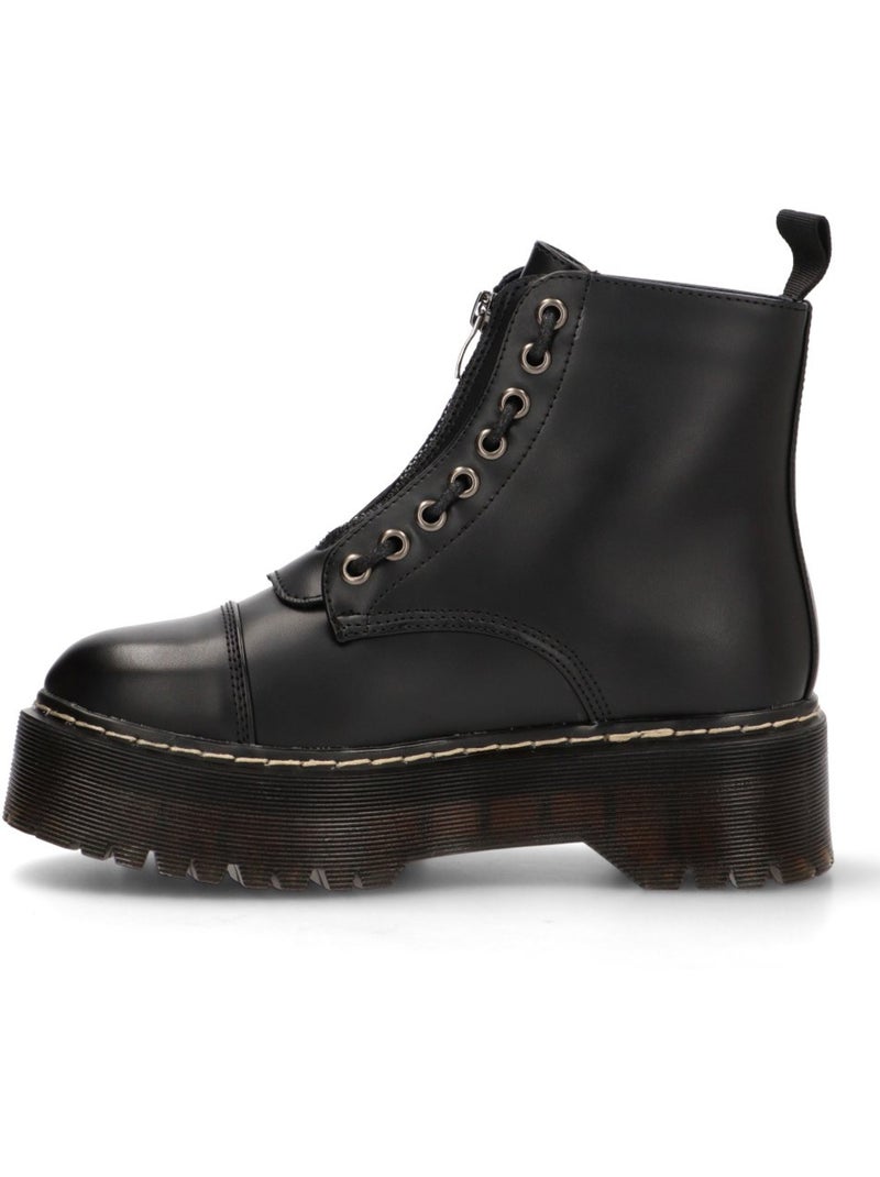 Botin Militar Mujer Suela Doble - Luna Collection Negro - Kiabi