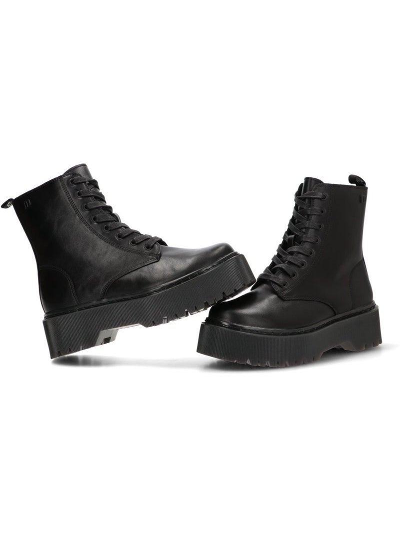 Botin militar mujer suela doble - mustang Negro - Kiabi