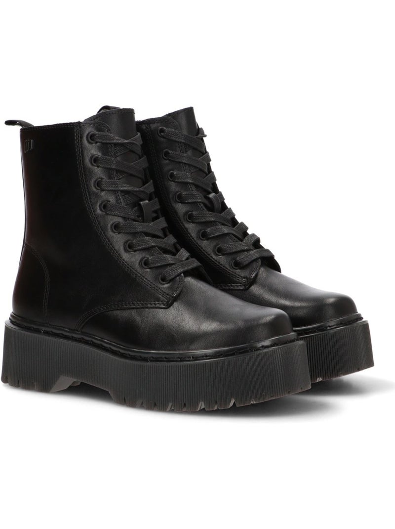 Botin militar mujer suela doble - mustang Negro - Kiabi