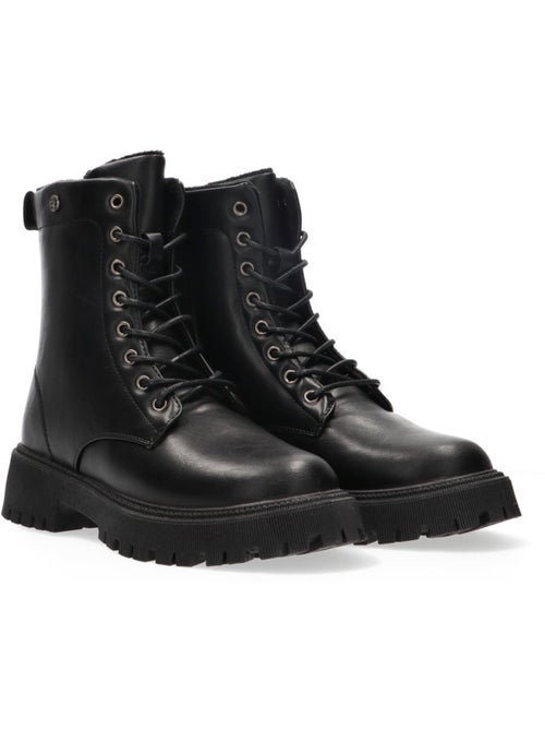 Botin Militar Mujer Suela Plana - Etika - Kiabi Botin Militar Mujer Suela Plana - Etika - Kiabi