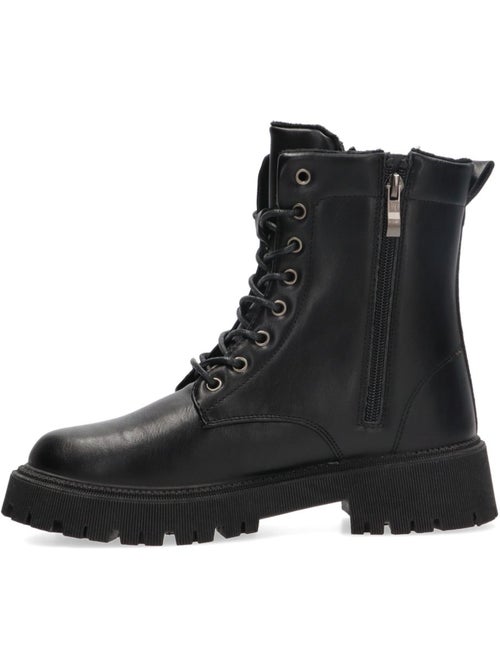 Botin Militar Mujer Suela Plana - Etika - Kiabi Botin Militar Mujer Suela Plana - Etika - Kiabi
