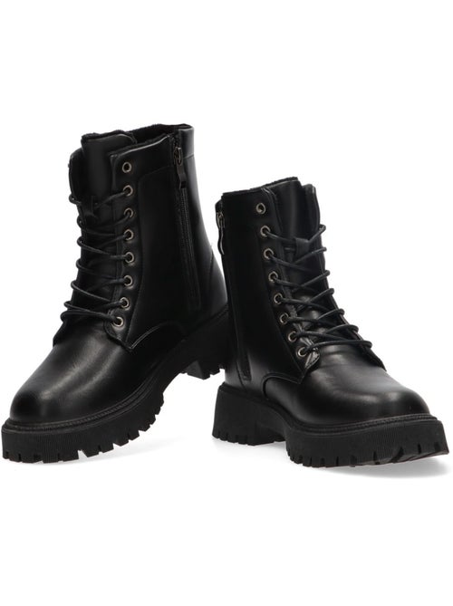 Botin Militar Mujer Suela Plana - Etika - Kiabi Botin Militar Mujer Suela Plana - Etika - Kiabi
