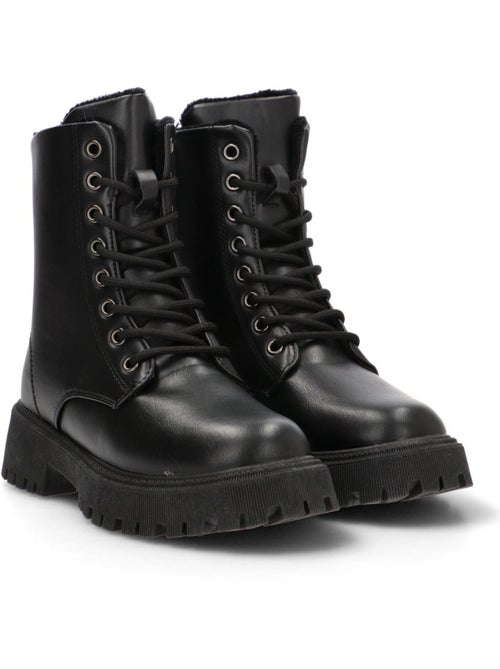 Botin Militar Mujer Suela Plana - Etika - Kiabi