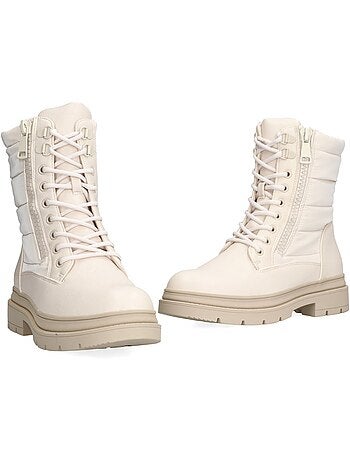 Botin Militar Mujer Suela Plana - Luna Collection