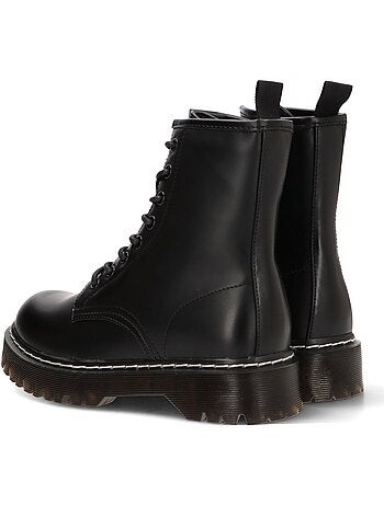 Botin Militar Mujer Suela Plana - Luna Collection