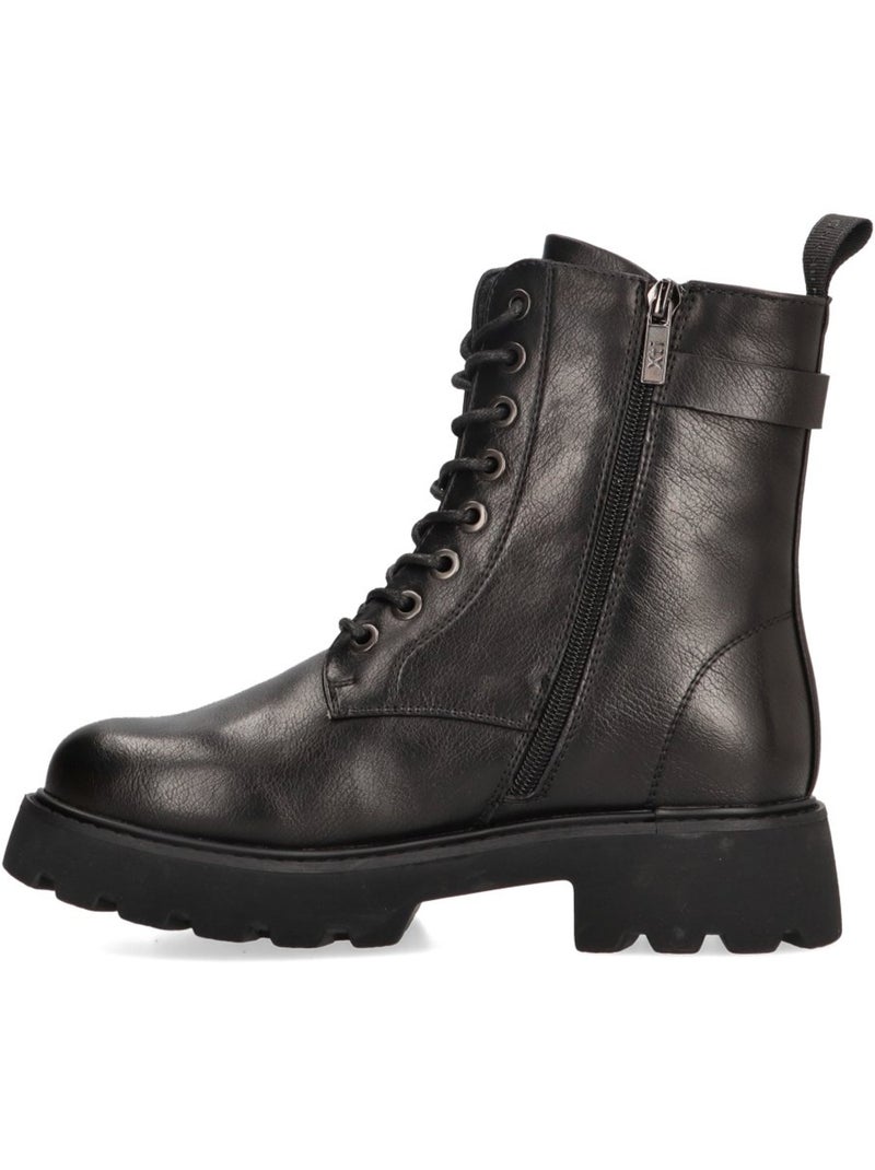 Botin Militar Mujer Suela Plana - Modelo 142977 Negro - Kiabi
