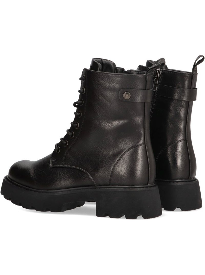 Botin Militar Mujer Suela Plana - Modelo 142977 Negro - Kiabi