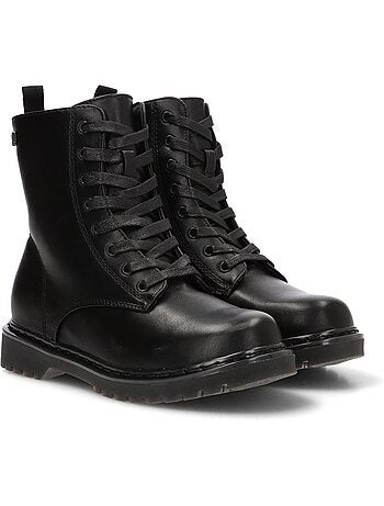 Botin militar mujer suela plana - mustang