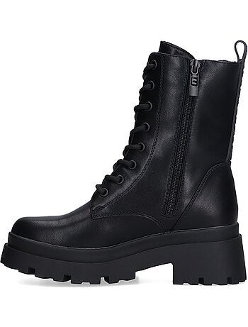 Botin Militar Mujer Suela Plana - Mustang