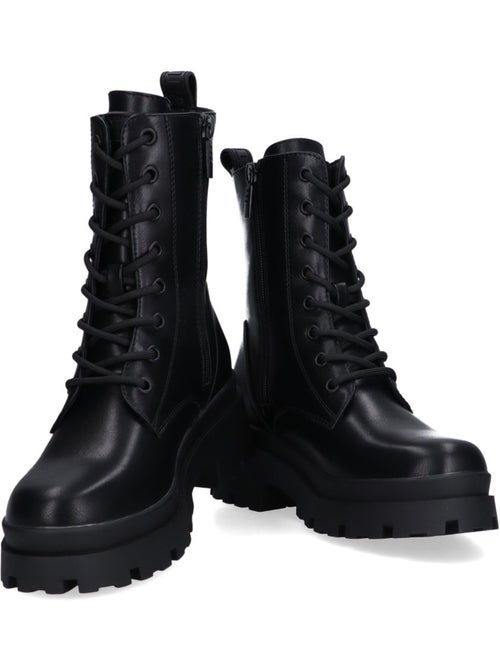 Botin Militar Mujer Suela Plana - Mustang - Kiabi