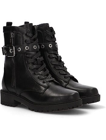 Botin Militar Mujer Suela Plana - Mustang