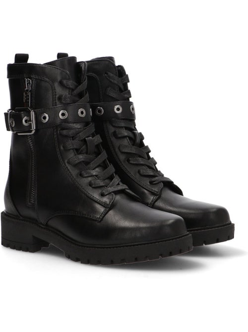 Botin Militar Mujer Suela Plana - Mustang - Kiabi