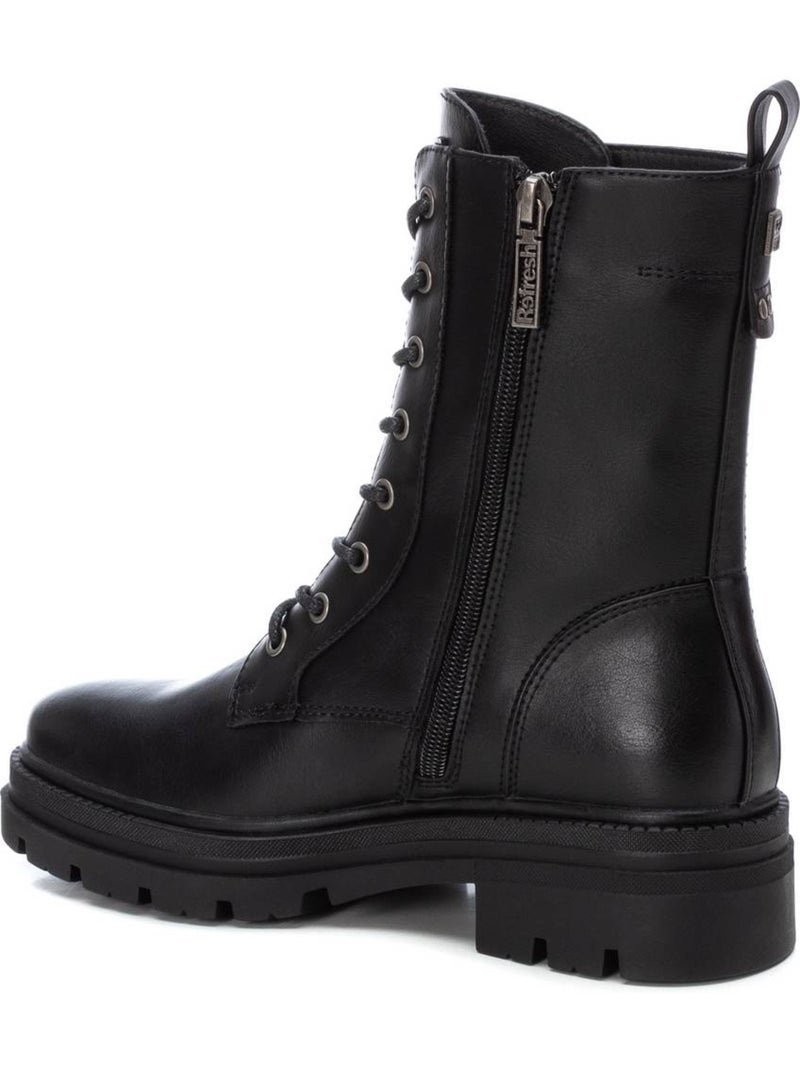 Botin militar mujer suela plana - refresh Negro - Kiabi