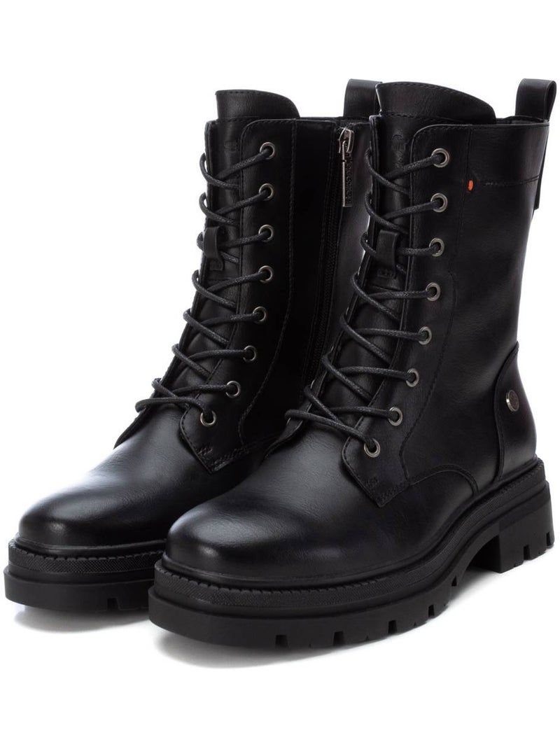 Botin militar mujer suela plana - refresh Negro - Kiabi
