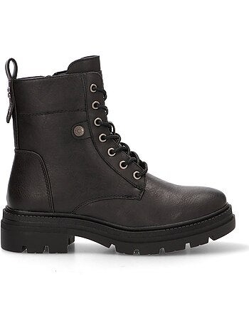 Botin Militar Mujer Suela Plana - Refresh