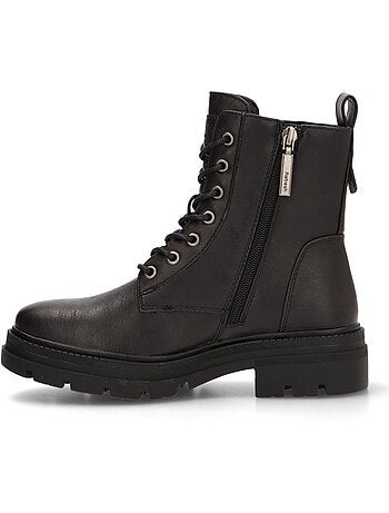 Botin Militar Mujer Suela Plana - Refresh