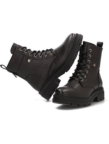 Botin Militar Mujer Suela Plana - Refresh