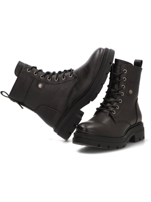 Botin Militar Mujer Suela Plana - Refresh - Kiabi Botin Militar Mujer Suela Plana - Refresh - Kiabi
