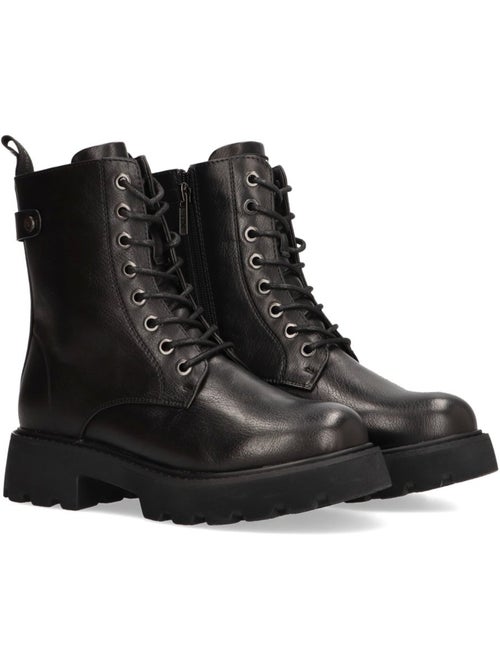 Botin Militar Mujer Suela Plana - Xti - Kiabi Botin Militar Mujer Suela Plana - Xti - Kiabi