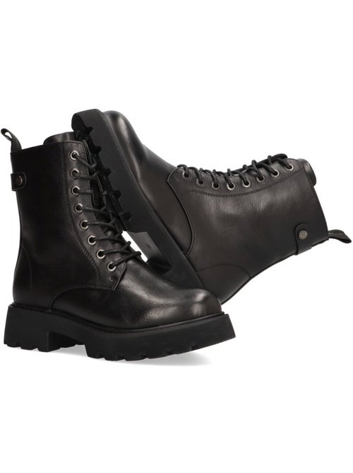 Botin Militar Mujer Suela Plana - Xti - Kiabi Botin Militar Mujer Suela Plana - Xti - Kiabi