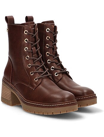 Botin Militar Mujer Tacón Medio - Modelo 144454