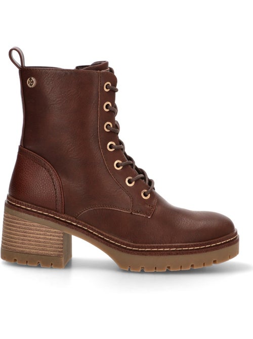 Botin Militar Mujer Tacón Medio - Xti - Kiabi Botin Militar Mujer Tacón Medio - Xti - Kiabi