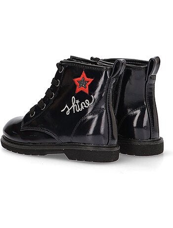 Botin Militar Niña Suela Plana - Bubble Bobble