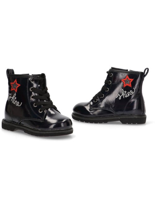 Botin Militar Niña Suela Plana - Bubble Bobble - Kiabi