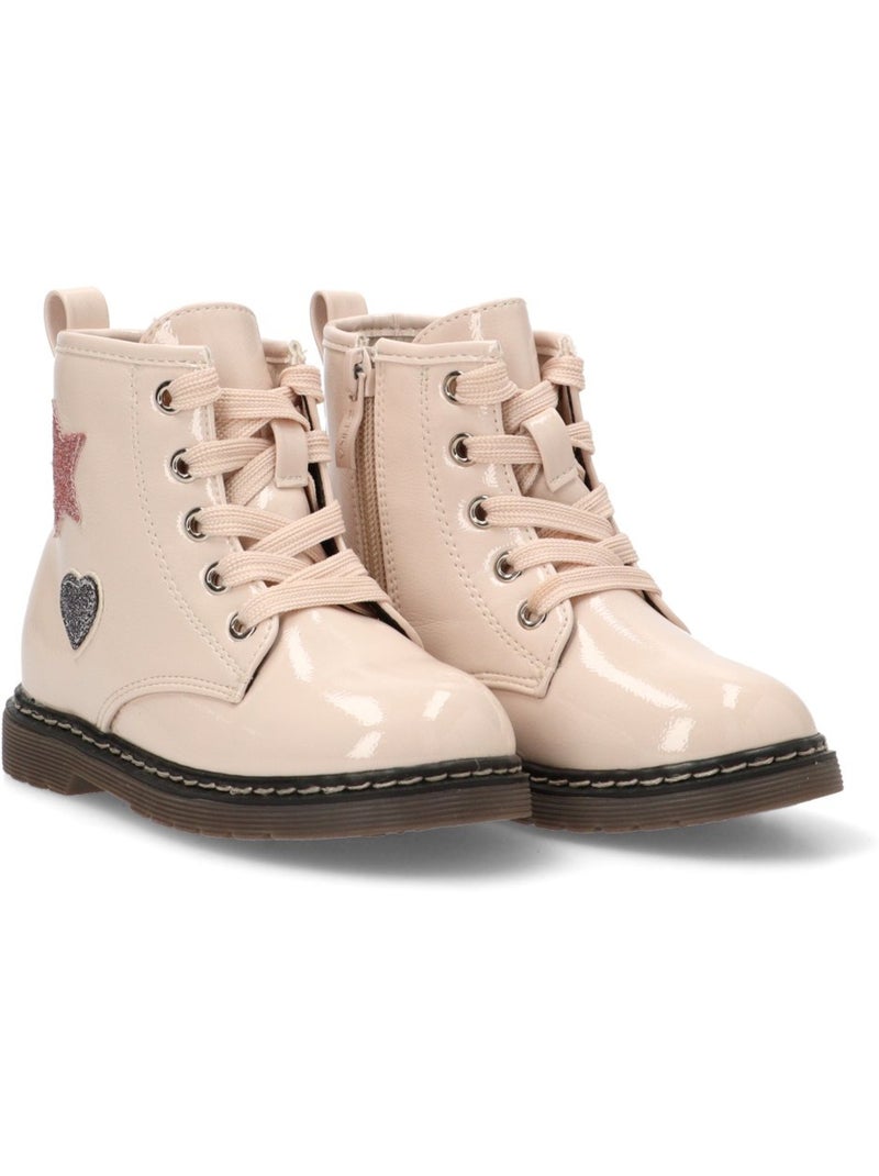 Botin Militar Niña Suela Plana - Etika Beige - Kiabi