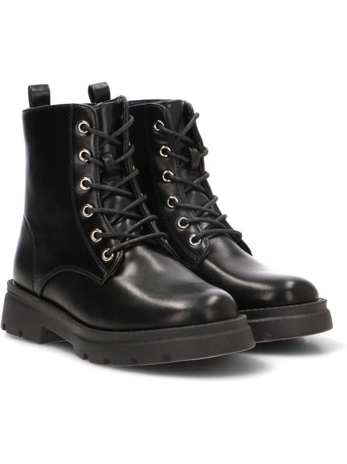 Botin militar niña suela plana - etika - Kiabi Botin militar niña suela plana - etika - Kiabi