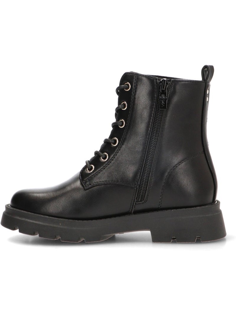 Botin militar niña suela plana - etika Negro - Kiabi