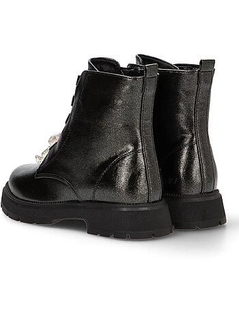 Botin Militar Niña Suela Plana - Etika