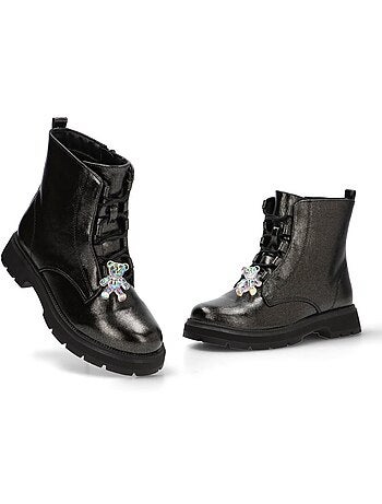 Botin Militar Niña Suela Plana - Etika