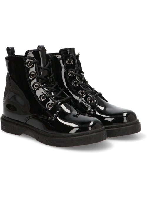 Botin militar niña suela plana - etika - Kiabi Botin militar niña suela plana - etika - Kiabi