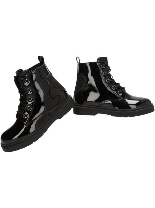 Botin militar niña suela plana - etika - Kiabi Botin militar niña suela plana - etika - Kiabi
