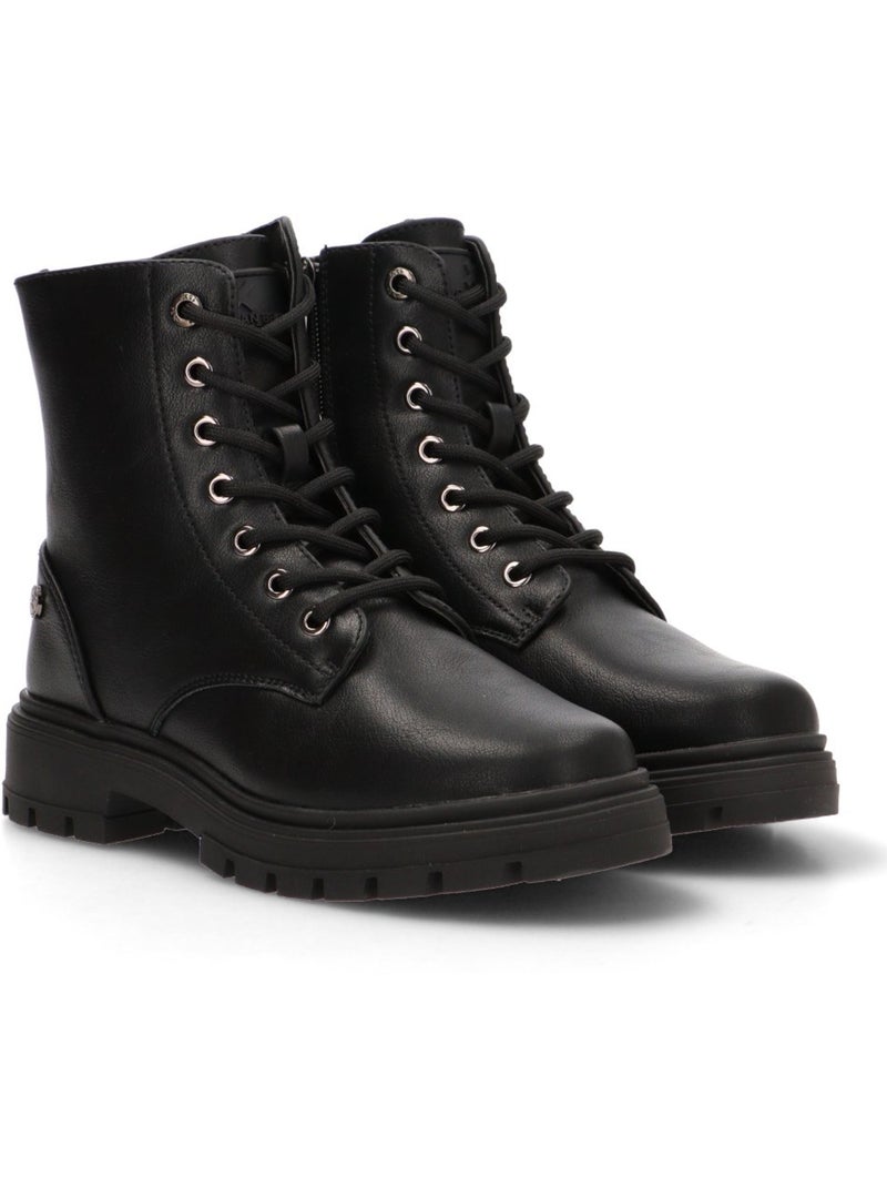 Botin Militar Niña Suela Plana - Modelo 151331 Negro - Kiabi
