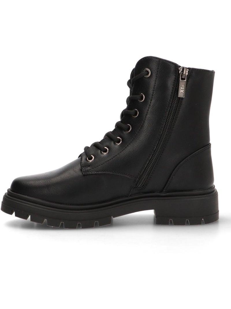 Botin Militar Niña Suela Plana - Modelo 151331 Negro - Kiabi
